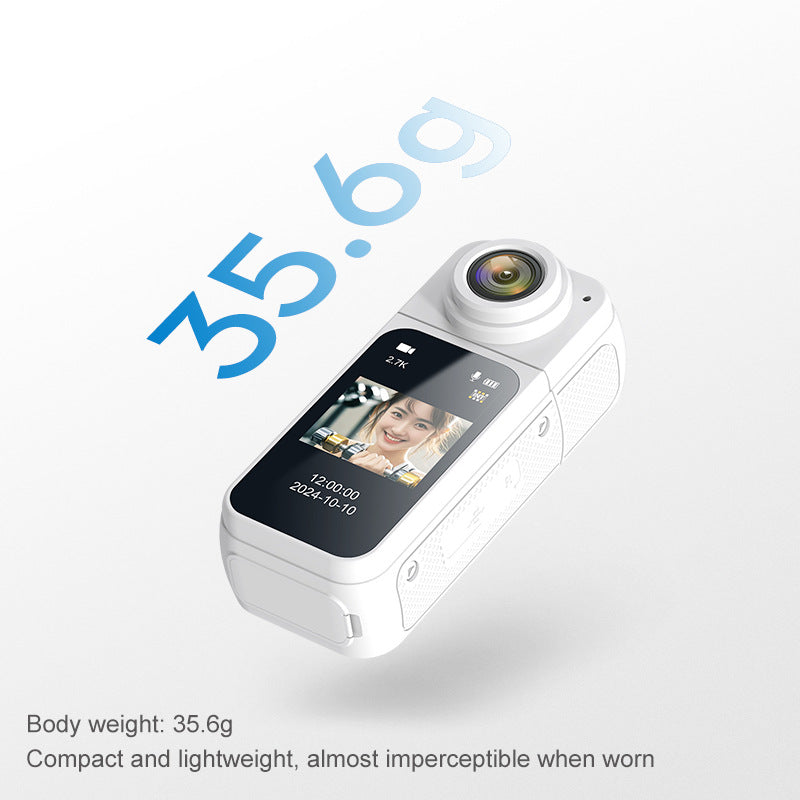 Thumb-Sized 2.7K Camera with 180 Rotatable Lens & Magnet Mount - Capture Your World Hands-Free(black+64G)
