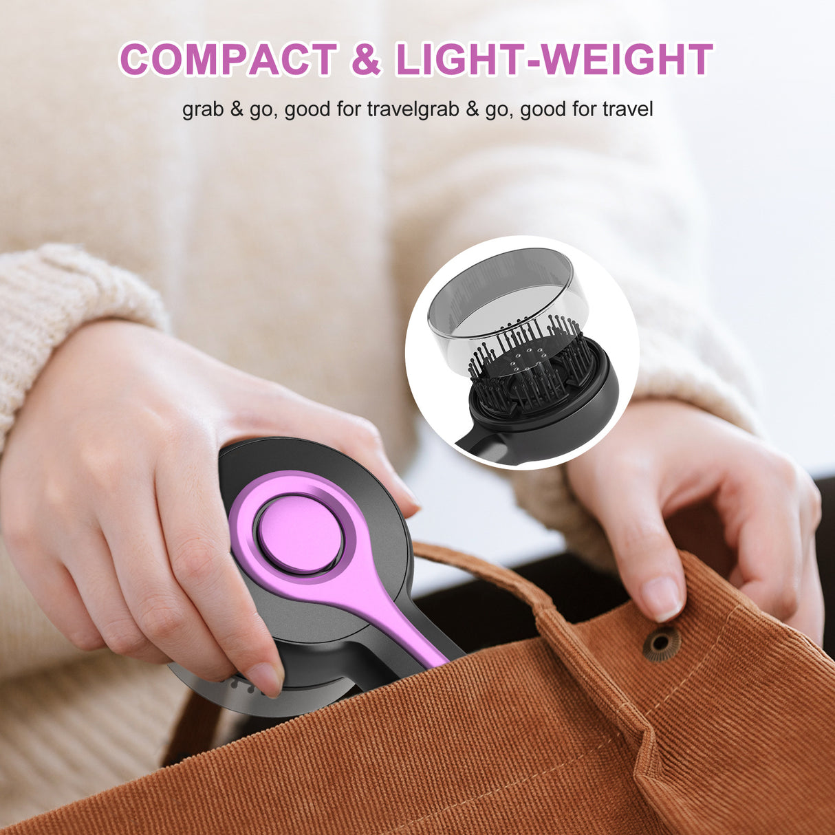 Electric Scalp Massager & Essential Oil Applicator Brush - 360 Kneading, 3 Modes, USB-C Rechargeable(grey)