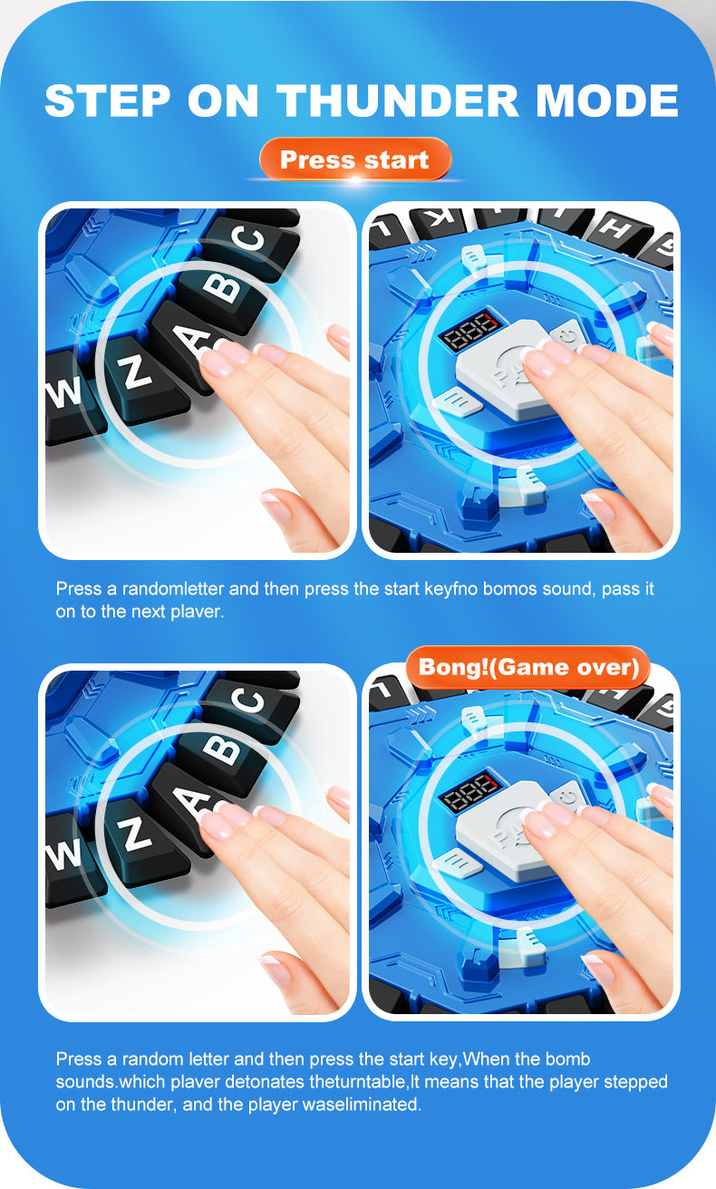 2pc Electronic Alphabet Categories Game - Fast-Paced Word Challenge for Family Fun(red)