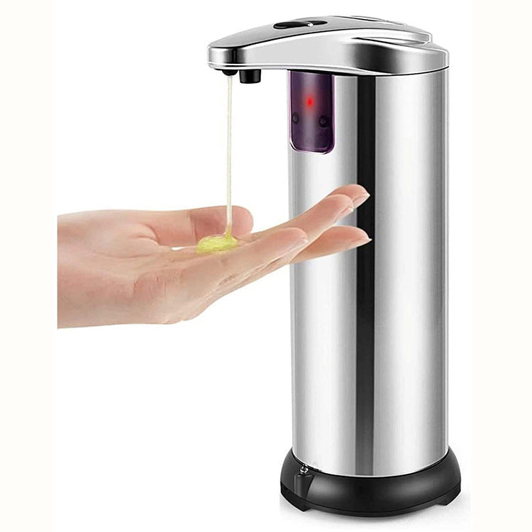 Touchless Automatic Soap Dispenser - Stainless Steel, Adjustable Volume, Infrared Sensor for Kitchen & Bathroom(Silver)