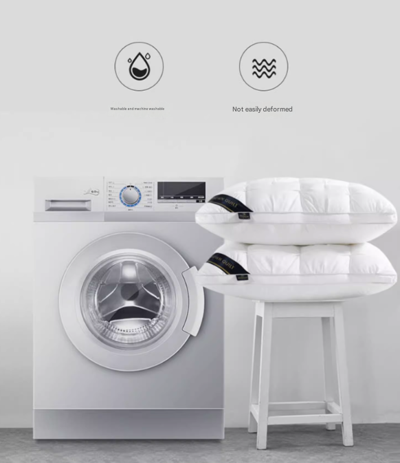 Blue Luxury Adjustable Bed Pillow Set (2-Pack) - Hotel Quality Down Alternative for Ultimate Neck Support & Comfort