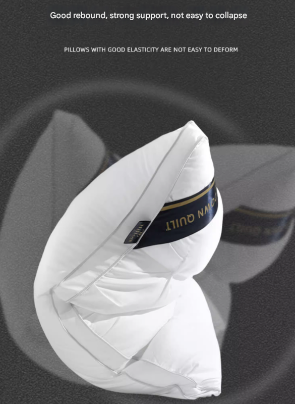 Dark Grey Luxury Adjustable Bed Pillow Set (2-Pack) - Hotel Quality Down Alternative for Ultimate Neck Support & Comfort