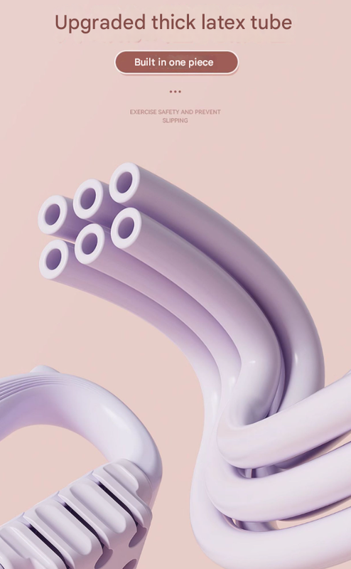 Purple Adjustable Resistance Chest Expander with 6 Levels - Cute Cat Ear Puller for Full Body Workout