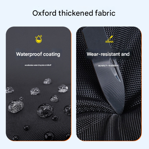 Size L Black All-Weather 210D Bicycle Cover - Waterproof & UV-Proof Outdoor Bike Protector with Lock Hole & Storage Bag