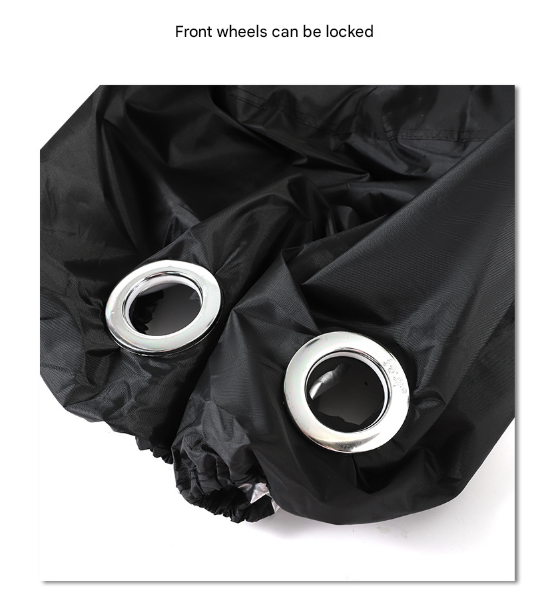 Size XL Black All-Weather 210D Bicycle Cover - Waterproof & UV-Proof Outdoor Bike Protector with Lock Hole & Storage Bag