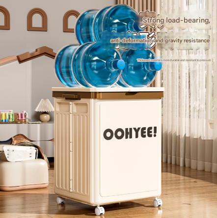 White Large Foldable Storage Box with Lid and Wheels - Heavy Duty Collapsible Toy Organizer Bin