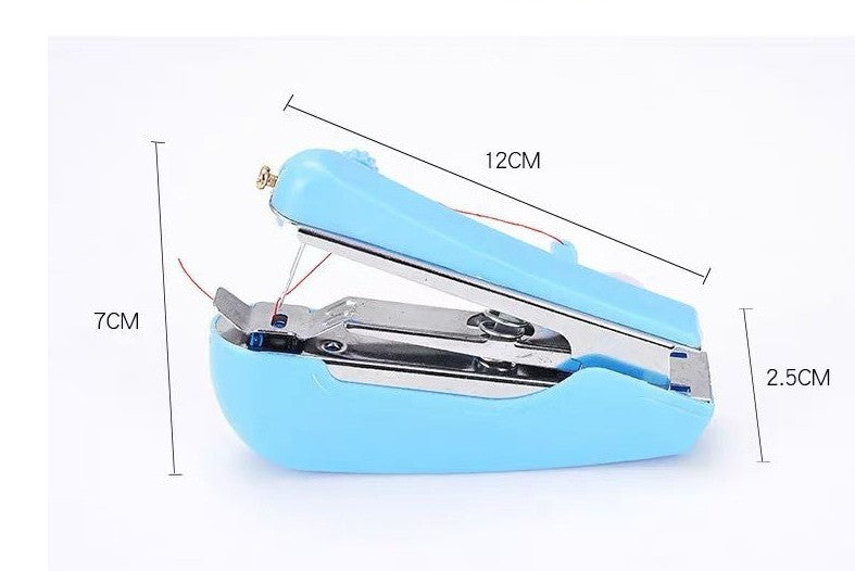 2 Pcs Red Portable Mini Handheld Sewing Machine - Manual Stitching Tool for Quick Fabric Repairs