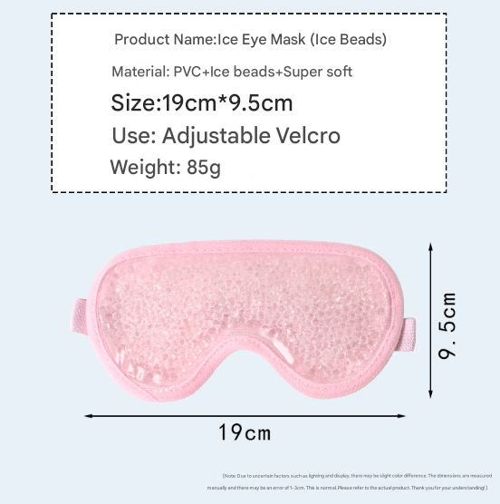 Pink Reusable Cooling Gel Bead Face Mask and Eye Mask Set - Soothing Therapy for Puffy Eyes, Headaches and Facial Relaxation