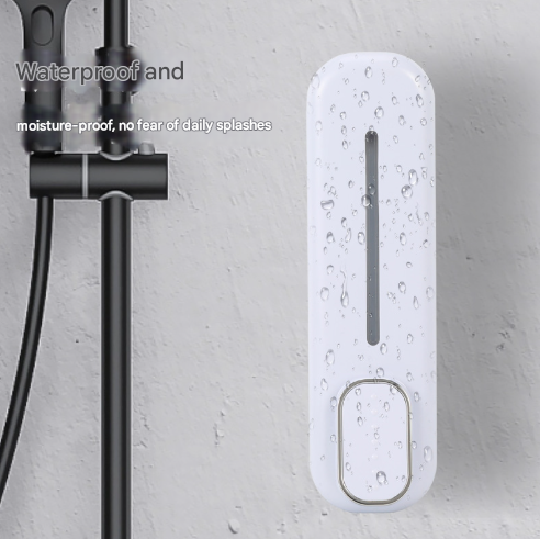 2 Pcs (White + Black) Modern Wall-Mounted Press Soap Dispenser - 300ml Refillable Pump for Bathroom & Kitchen