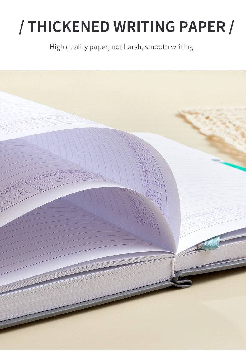 Pink A5 PU Leather Agenda for Productivity & Time Management-Undated Daily & Hourly Planner Pro
