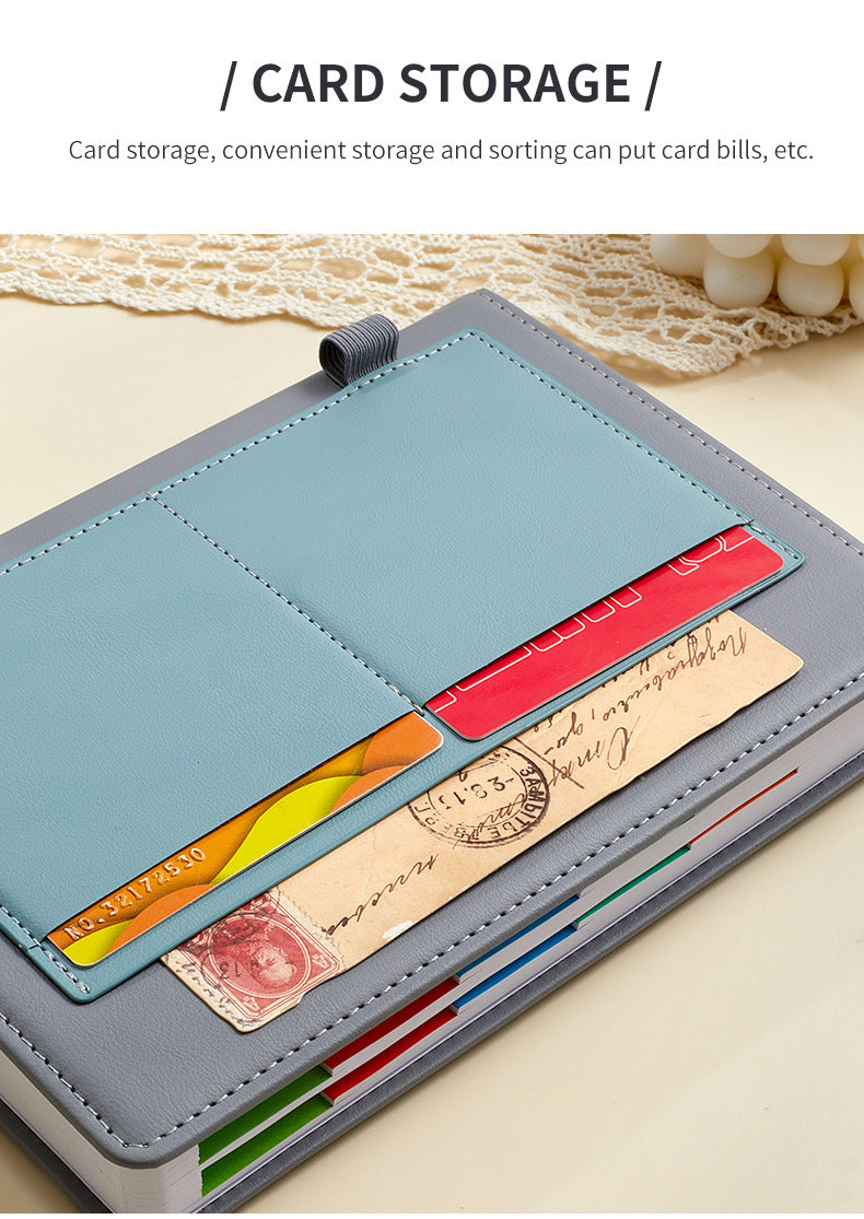 Pink A5 PU Leather Agenda for Productivity & Time Management-Undated Daily & Hourly Planner Pro