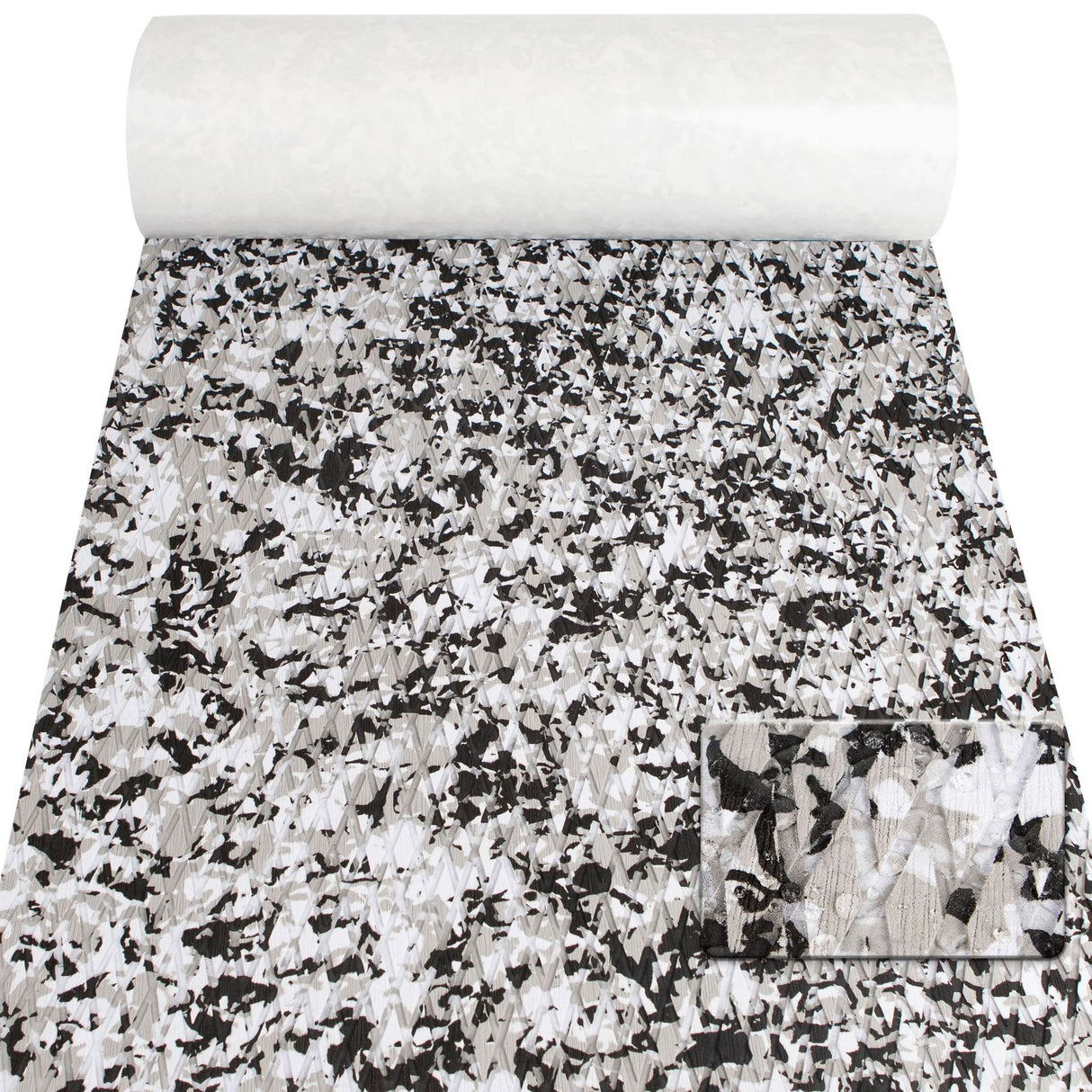 Snow Camouflage EVA Boat Deck Mat - Non-Slip, Waterproof Flooring for Yacht, Boat, and Outdoor Use(1200x300x5mm)