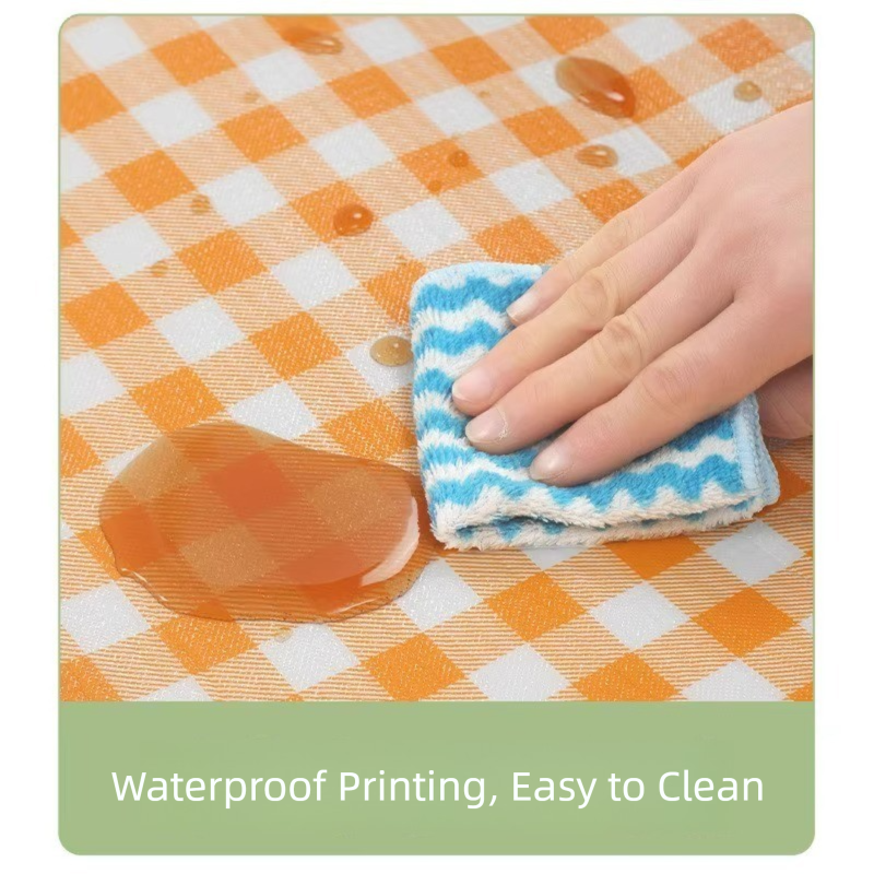 Yellow Lightweight Thickened Picnic Mat – Waterproof Outdoor Camping Ground Sheet for Hiking, Parks and Picnics(2*2M)