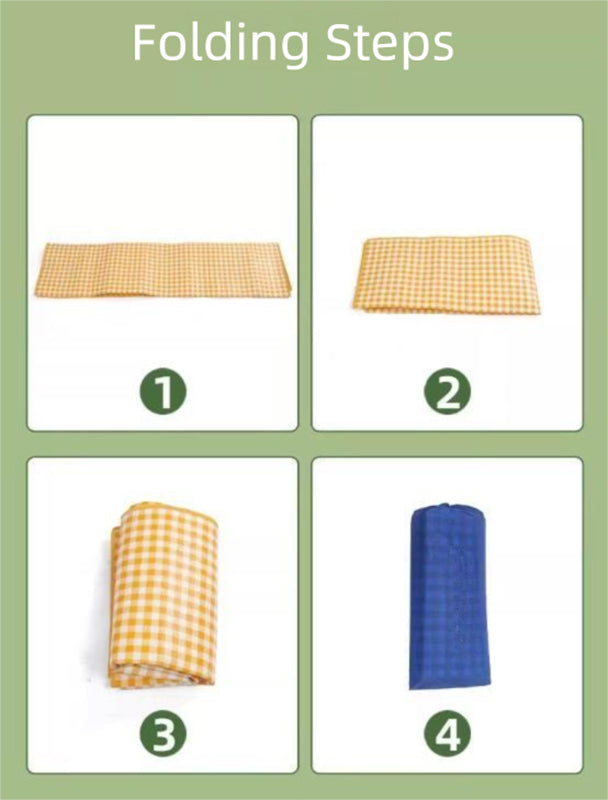Yellow Lightweight Thickened Picnic Mat – Waterproof Outdoor Camping Ground Sheet for Hiking, Parks and Picnics(2*2M)
