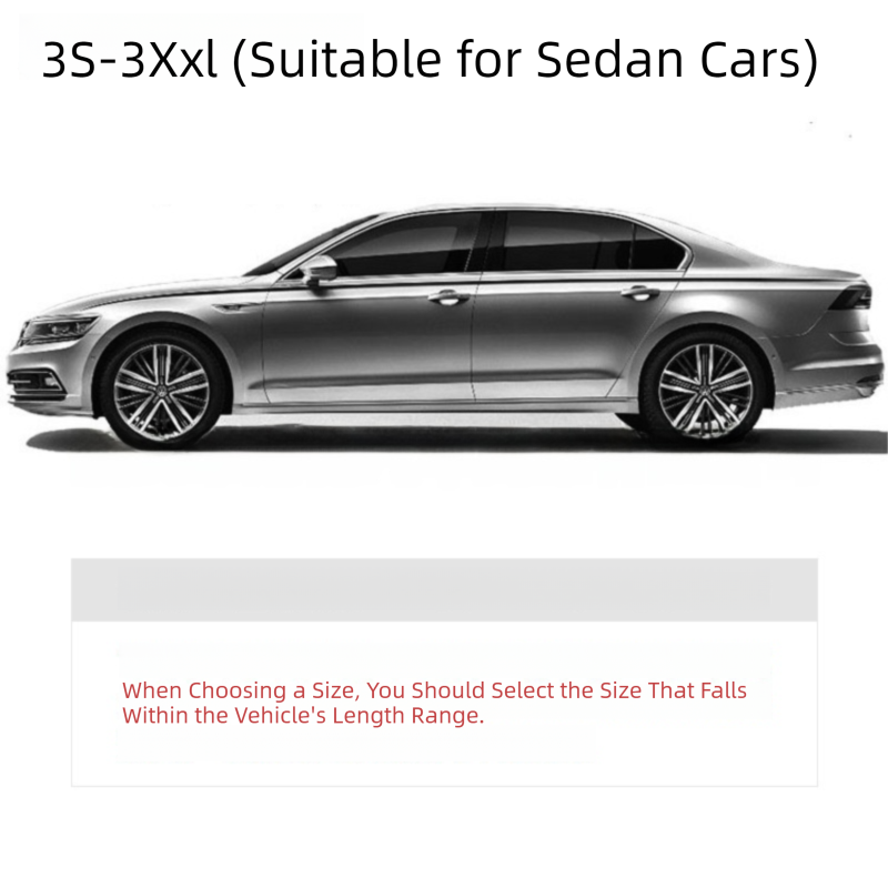 Silver 3M Universal Car Cover – 170T Taffeta Fabric, All-Weather Protection for Cars(4400×1750×1500MM)
