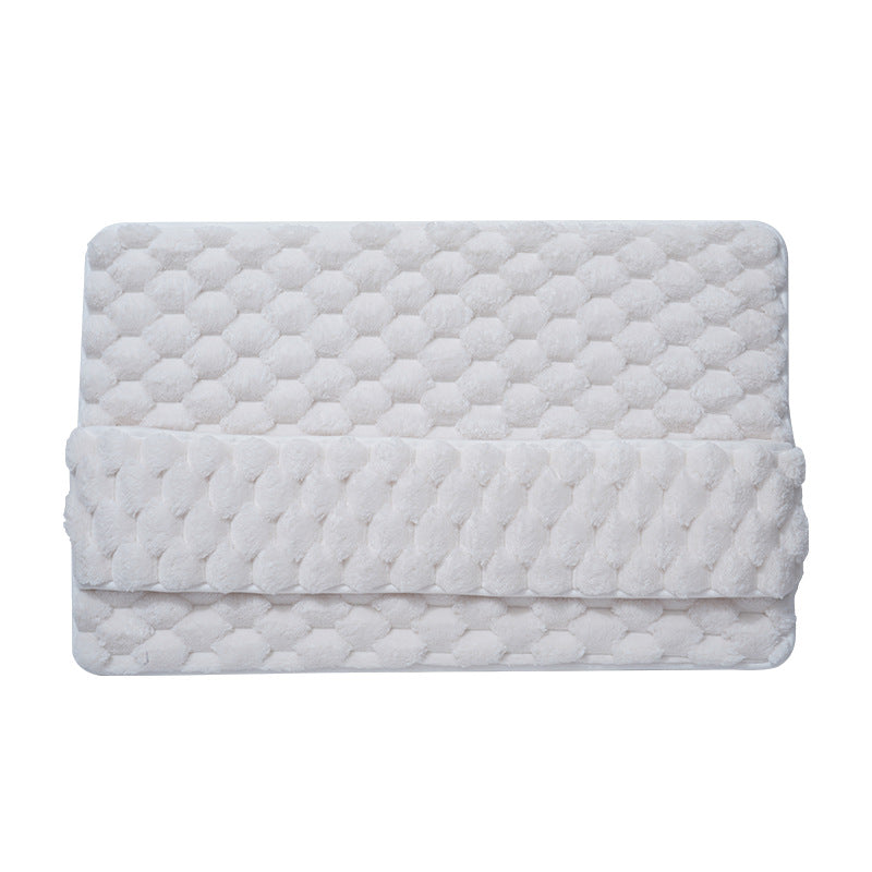 Luxury Plush Memory Foam Bath Mat with Foot Drying Panel - Super Absorbent & Non-Slip Bathroom Rug(Checkered brown)