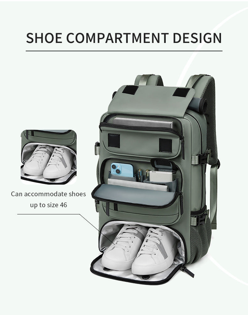 4-in-1 Convertible Travel Backpack & Briefcase - Large Capacity, 16" Laptop Compartment, USB Port(Purple)