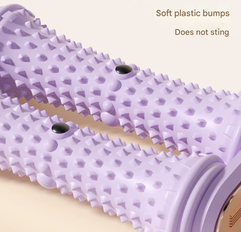 Pink Dual Foot Massager Roller - Therapeutic Deep Tissue Tool for Plantar Fasciitis, Arch Pain Relief & Muscle Relaxation