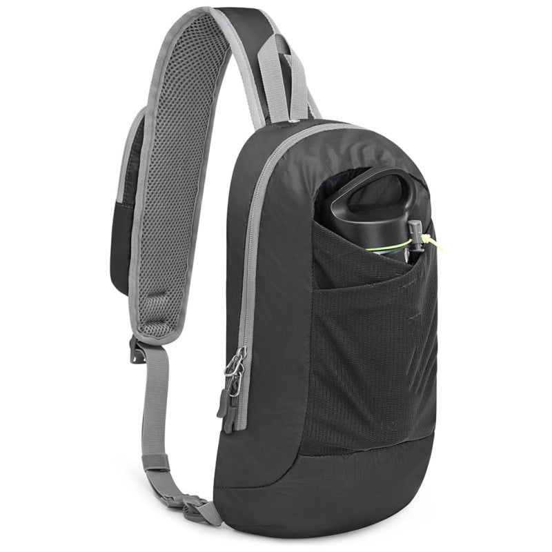 Black Lightweight Crossbody Sling Bag - Versatile Chest Daypack for Hiking, Travel & Daily Use