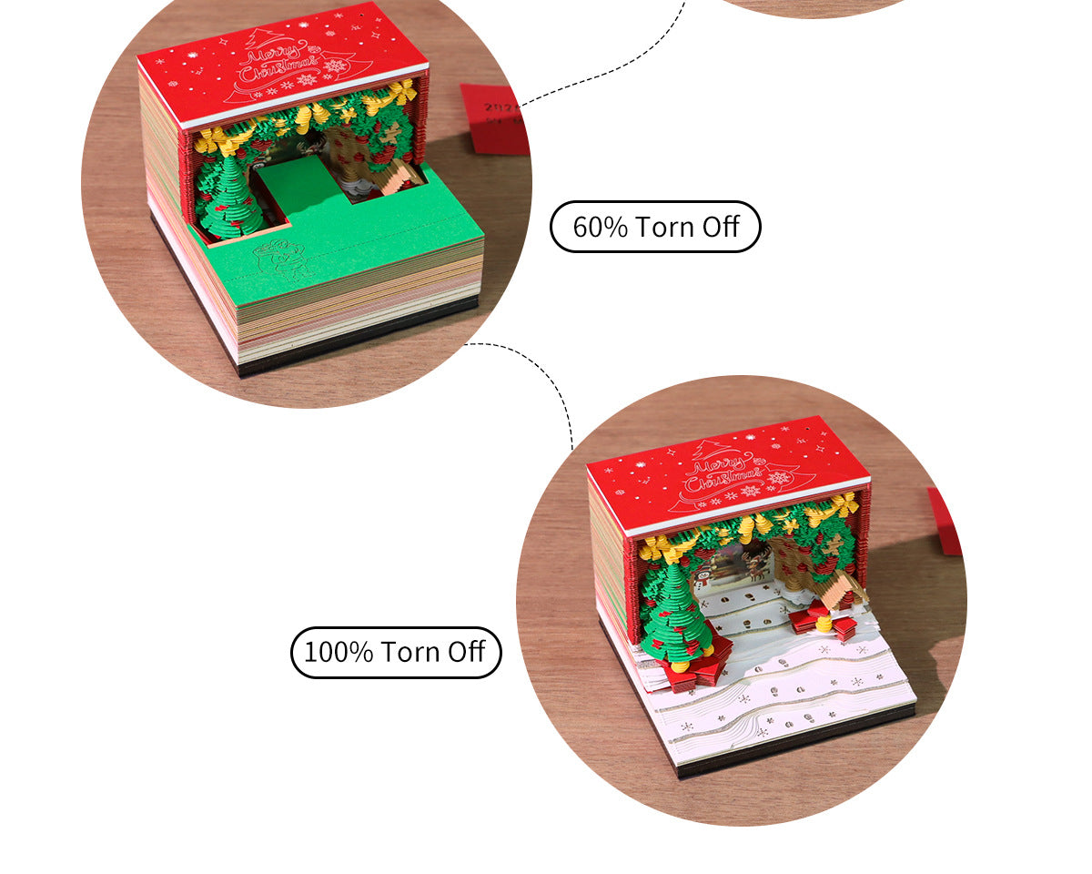 2026 Christmas Arch 3D Memo Pad - Creative Festive Gift & Desk Ornament