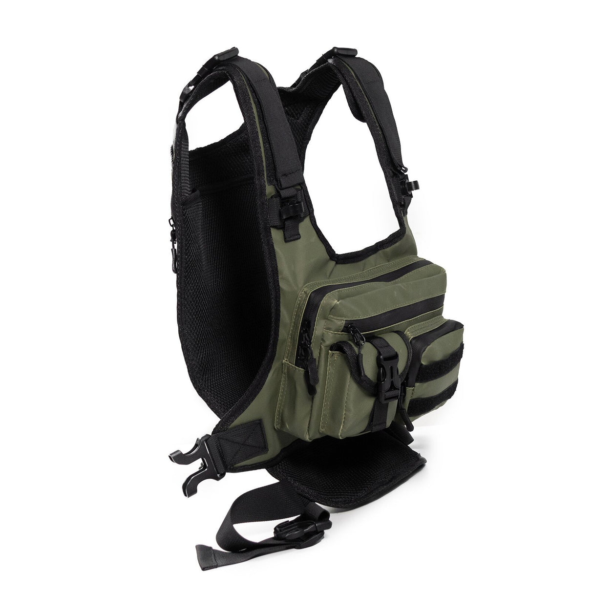 Green Outdoor Tactical Chest Bag - CS Running Hydration Sports Chest Pack for Men (0.572kg, 30x30x6 cm)