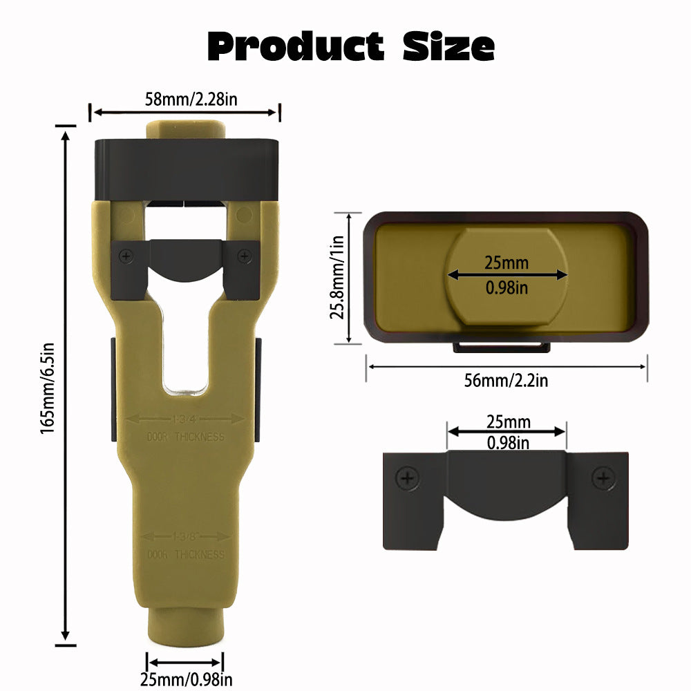 Door Latch Mortise Tool 25mm - Precision Woodworking Jig for Lock Faceplate Installation - Hammer-Driven Chisel Mortiser for DIY & Carpentry (165mm Length)