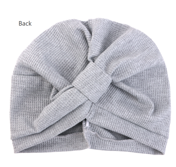 Grey 3 Pack Women's Cotton Waffle Knit Turban Headwrap - Thickened Indian Style Beanie Cap - One Size Fits All for Australian Daily Wear