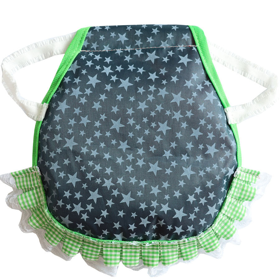 Blue-yellow Stars 4 Pack Hen Saddle Aprons for Backyard Chickens - Feather Protector for Poultry - Back Protection from Roosters - 22x23cm