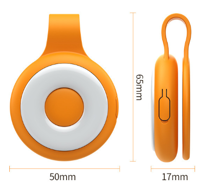 Orange Mini Magnetic Selfie Light Clip-On LED Phone Fill Light Rechargeable 500mAh 5 Lighting Modes Portable Video Light for Vlogging & Zoom Calls