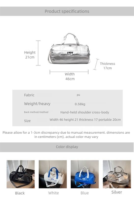 Lightweight Sports Bag with Dedicated Shoe and Wet Gear Zone(white)