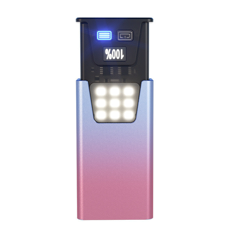 Pink-Blue Magnetic Flashlight: Spotlight, COB Flood, Red&Blue Warning