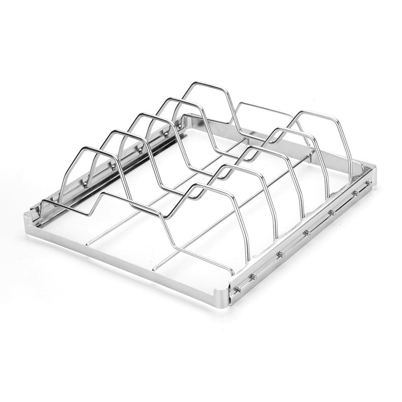 2-Pack Foldable Stainless Steel Rib Racks(26.6 x 22.2 x 2.3 cm)