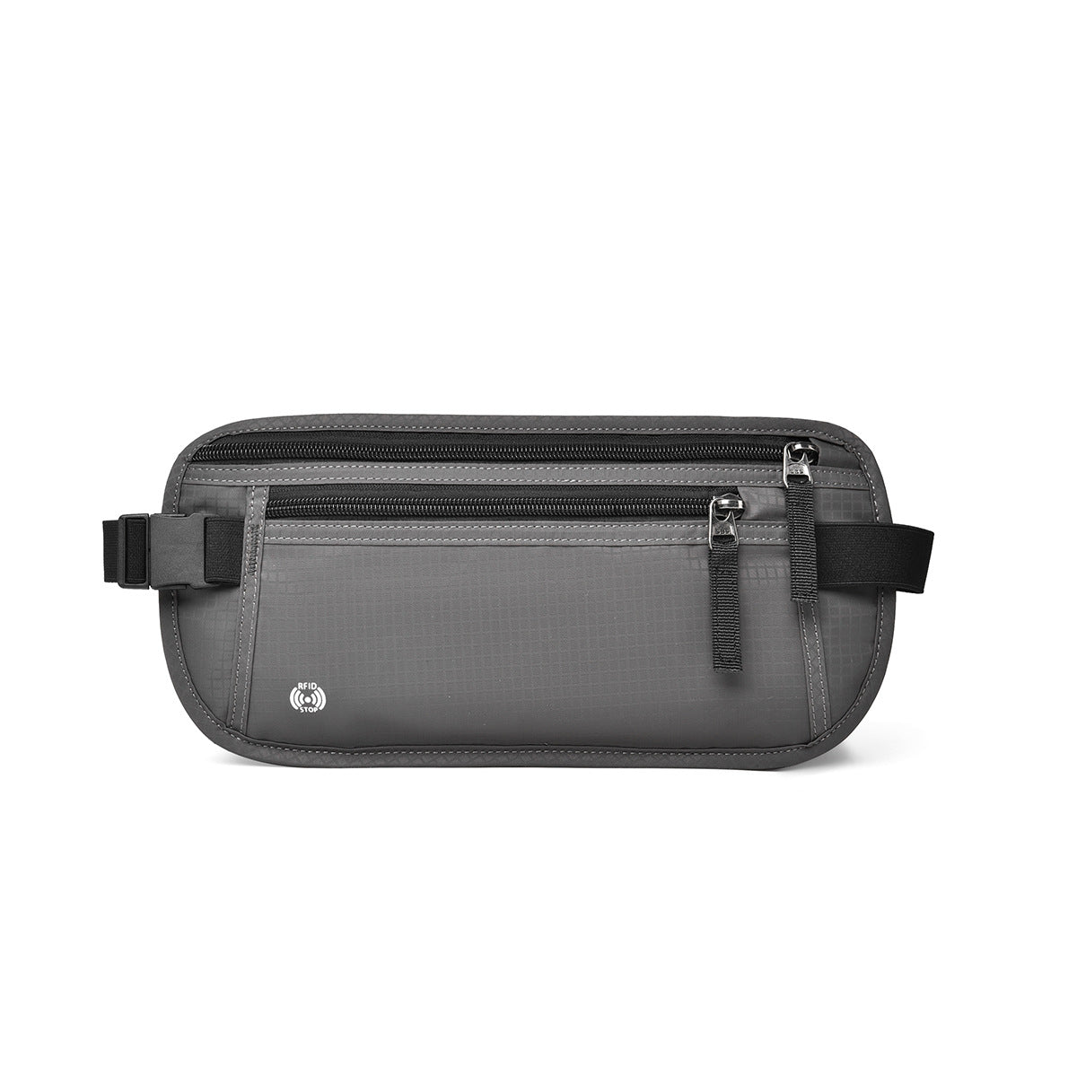 Dark Grey RFID Blocking Slim Anti-Theft Fanny Pack for Outdoor Travel - Hidden Money Belt for Passport, Documents & Cash