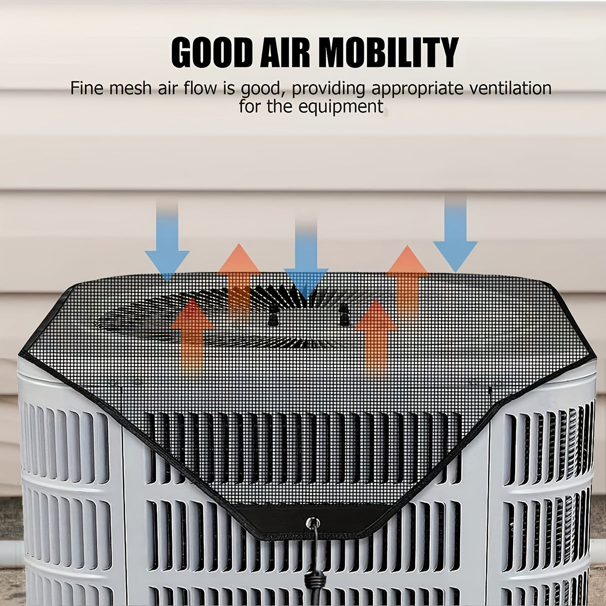 2-Pack Ventilated Resin Mesh Outdoor Air Conditioner Cover(81x81cm / 32x32inch) - Anti-Sun Heat Reduction AC Unit Net for Exterior Use