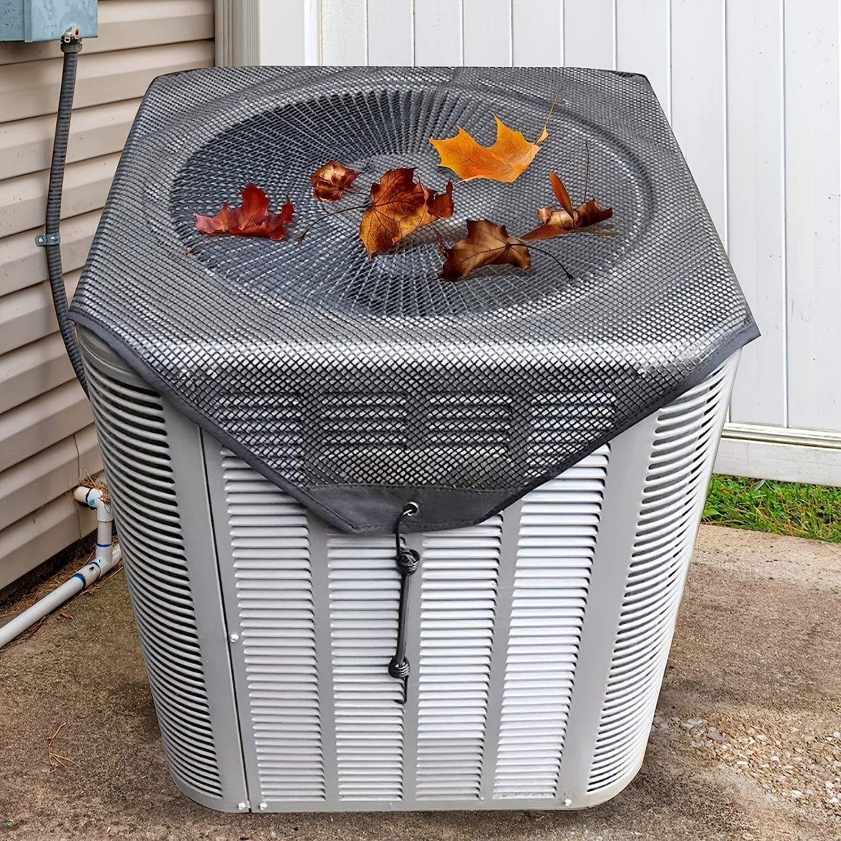2-Pack Ventilated Resin Mesh Outdoor Air Conditioner Cover(91x91cm / 36x36inch) - Anti-Sun Heat Reduction AC Unit Net for Exterior Use