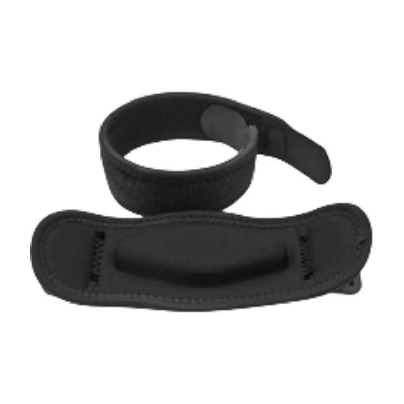 One-Pair Black Adjustable Compression Elbow Brace with Thick Sponge Padding - Sports Support for Various Sports and Everyday Work