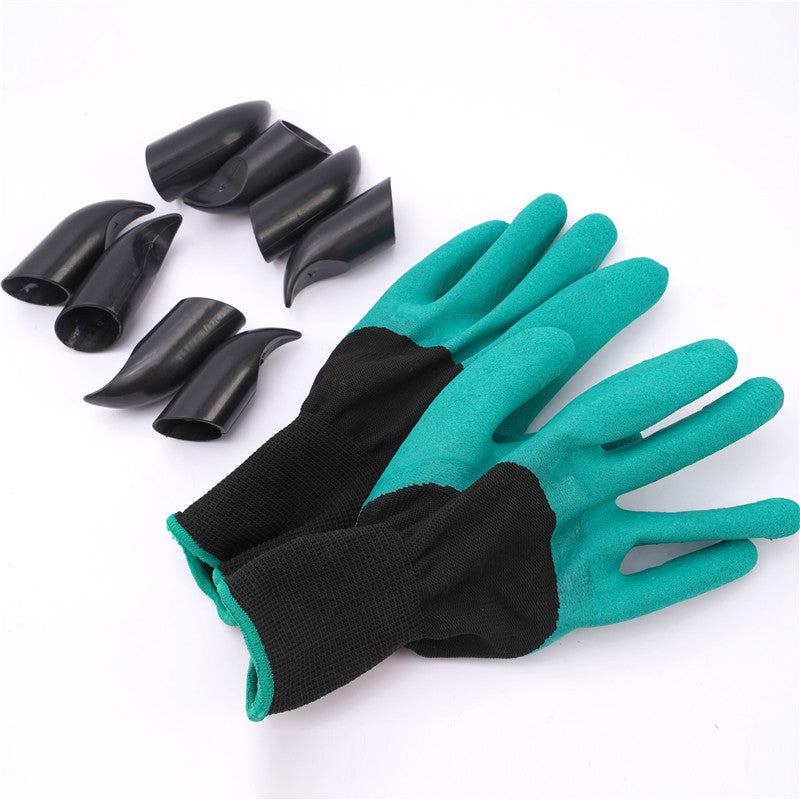 2-Pairs Green Waterproof and Puncture Resistant Gardening Gloves(L: 27CM) - Breathable Latex Foam Coated Work Gloves for Digging, Planting, and Yard Work