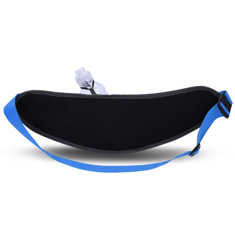 Black Adjustable Large Capacity Outdoor Sports Running Waist Pack(Waistline 70-160CM) - Multifunctional Marathon Pouch With Water Bottle Holder & Headphone Exit