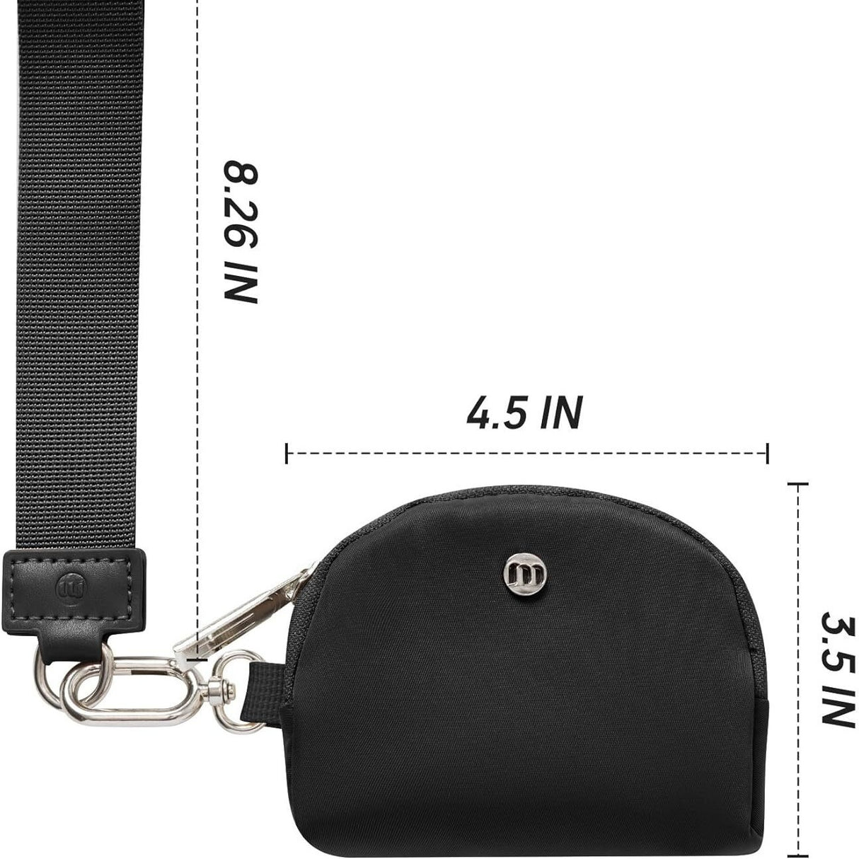Pink Beige Women's Ultralight Fashion Nylon Wristlet Pouch Set - Portable Mini Coin Purse & Key Holder Wallet