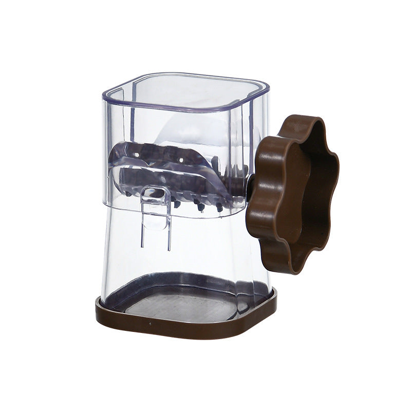Coffee color Manual Nut & Chocolate Grinder - Effortless Peanut Walnut Chopper - Easy Clean Kitchen Tool