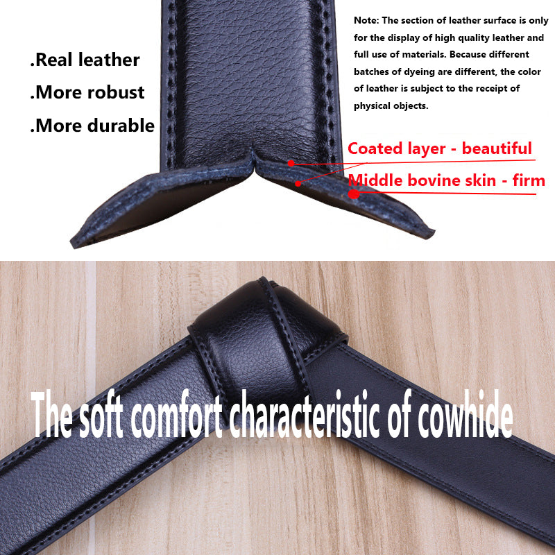 Valentine's Day Gift - Premium Men's Genuine Leather Automatic Buckle Belt - Business & Casual(Style 2)