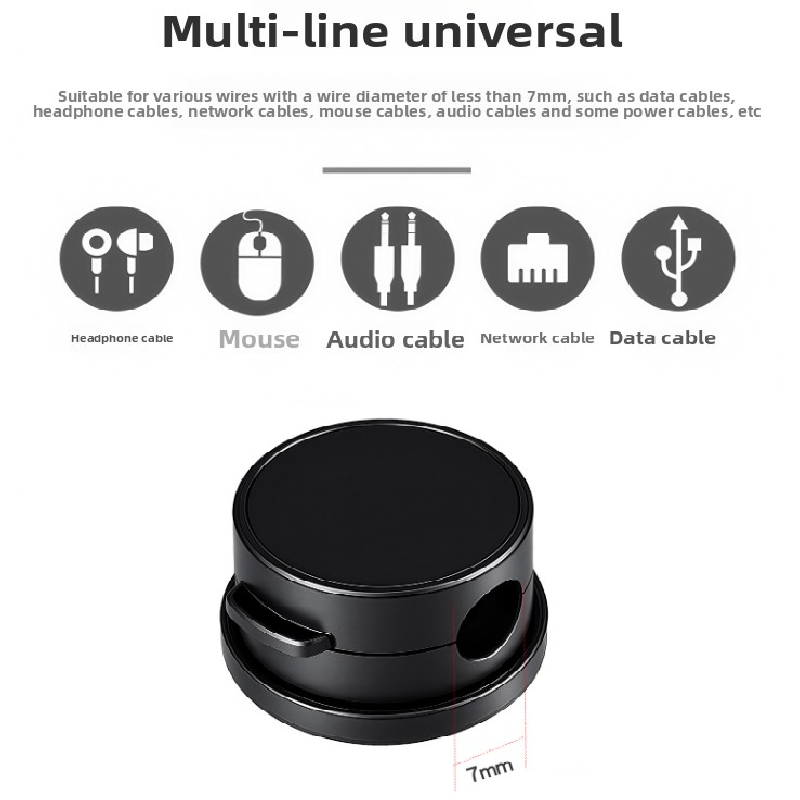 10-PCS White 360 Degree Rotating Cable Organizer with Magnetic Mount for Desktop Wire Management