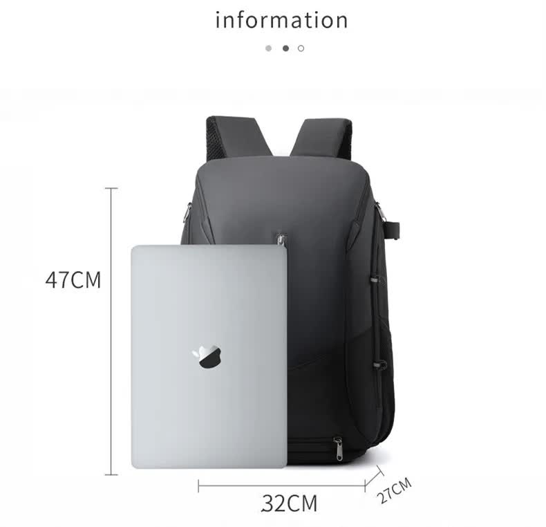 White and blue Multi-functional Sports Backpack for Men & Women - Waterproof Basketball, Badminton, Tennis & Soccer Bag with Shoe Compartment + Net