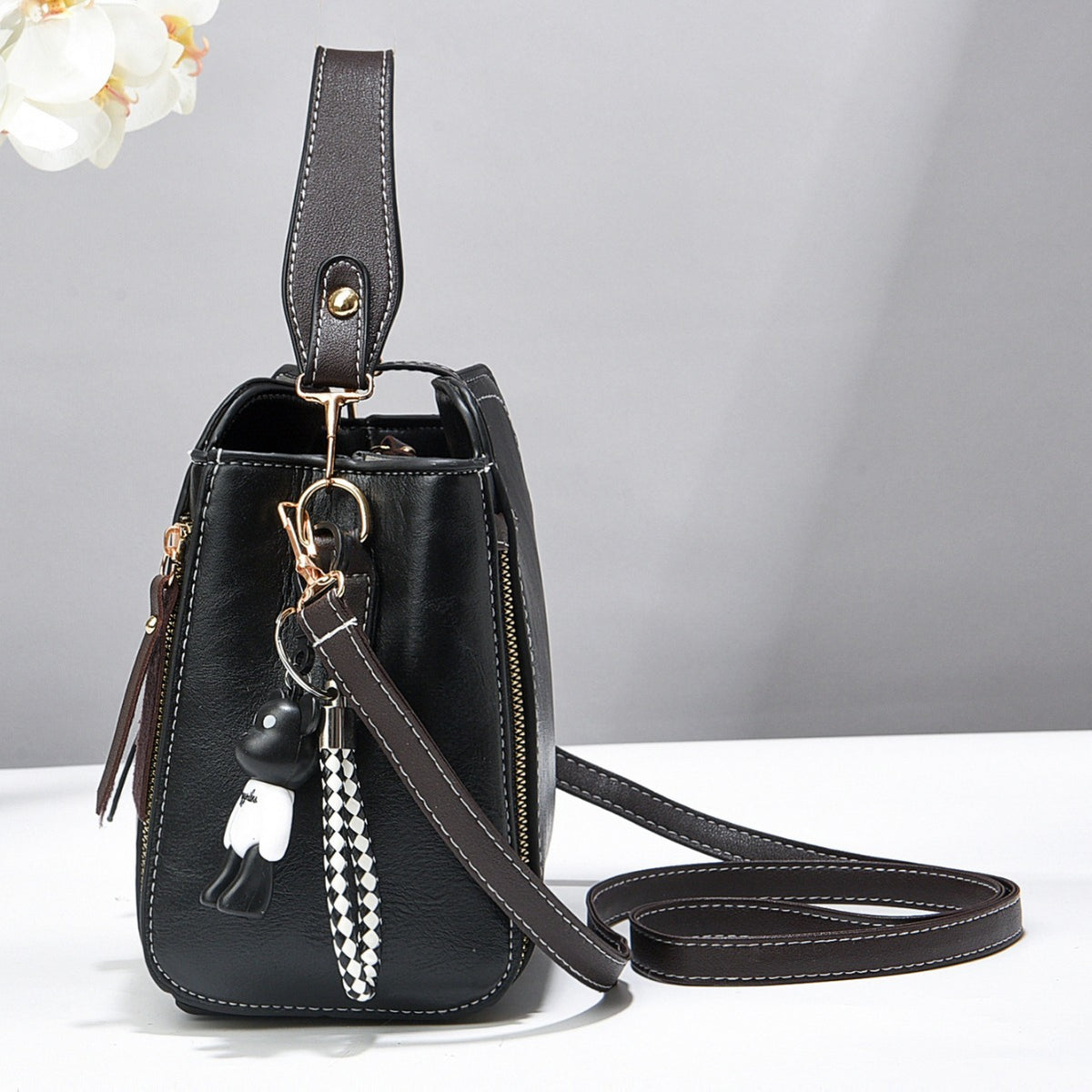 Green Fashion Women's Bucket Bag - Summer Crossbody Shoulder Handbag with Keychain