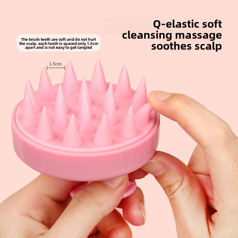 5-Pcs Yellow Soft Scalp Massager Shampoo Brush with Detachable Bristles Handheld Hair Scrubber for Deep Cleaning and Head Massage