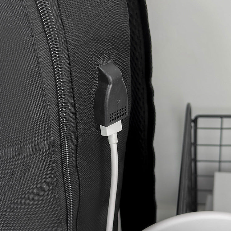 Black Large Capacity Laptop Backpack Water Resistant Travel Daypack with USB Charging Port for University High School Students and Commuters Black