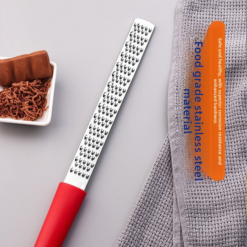 3-PCS Red Stainless Steel Lemon Zester and Cheese Grater 32cm Long Multi-functional Kitchen Grater for Citrus Ginger and Chocolate Australian Home Cooking
