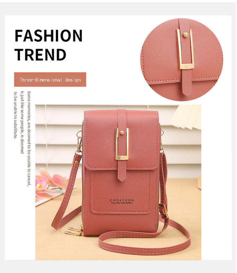 Women's Crossbody Phone Bag with Clear Touch Screen Window PU Leather Wallet Purse Multi-Pocket Shoulder Handbag Adjustable Strap Card Holder Reseda
