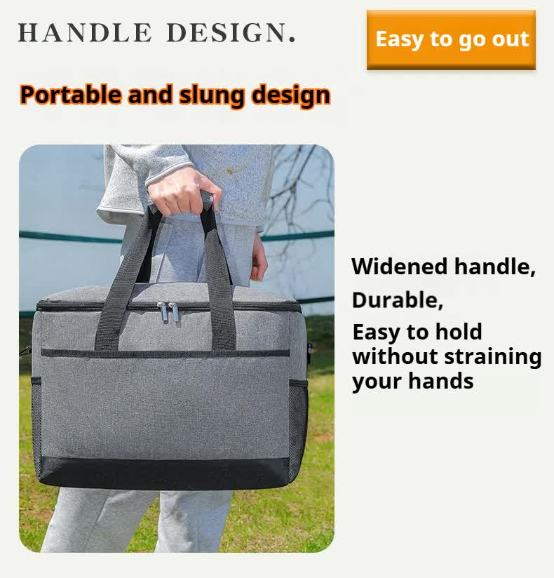 Small Insulated Lunch Bag 10L Cooler Tote Box with Shoulder Strap Leakproof Thermal Meal Prep Carrier for Work School Picnic Navy Blue