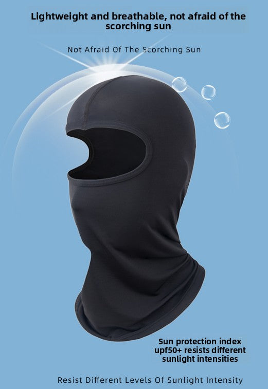 Cooling Grid Mesh Balaclava Face Mask - Breathable Helmet Liner for Motorcycling & Cycling - Quick Dry Sun Protection & Moisture Wicking - Black